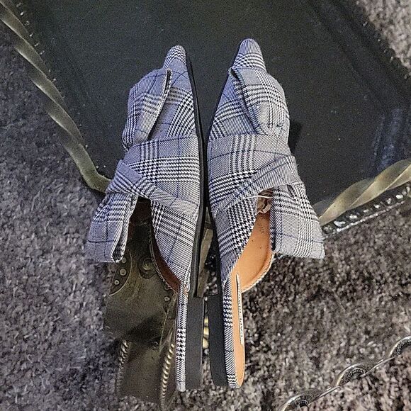 BRAND NEW CAPE ROBBIN POINTED TOE WOMEN"S BOWTIE MULE LOAFERS SLIP-ON FLAT - Picture 8 of 13